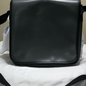 Leather grey tote